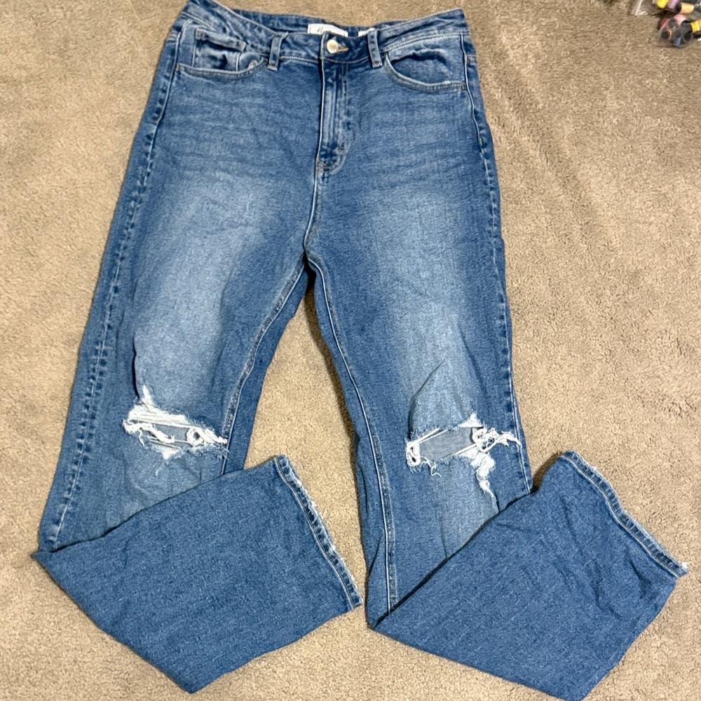 Classic Blue Distressed Women's Jeans